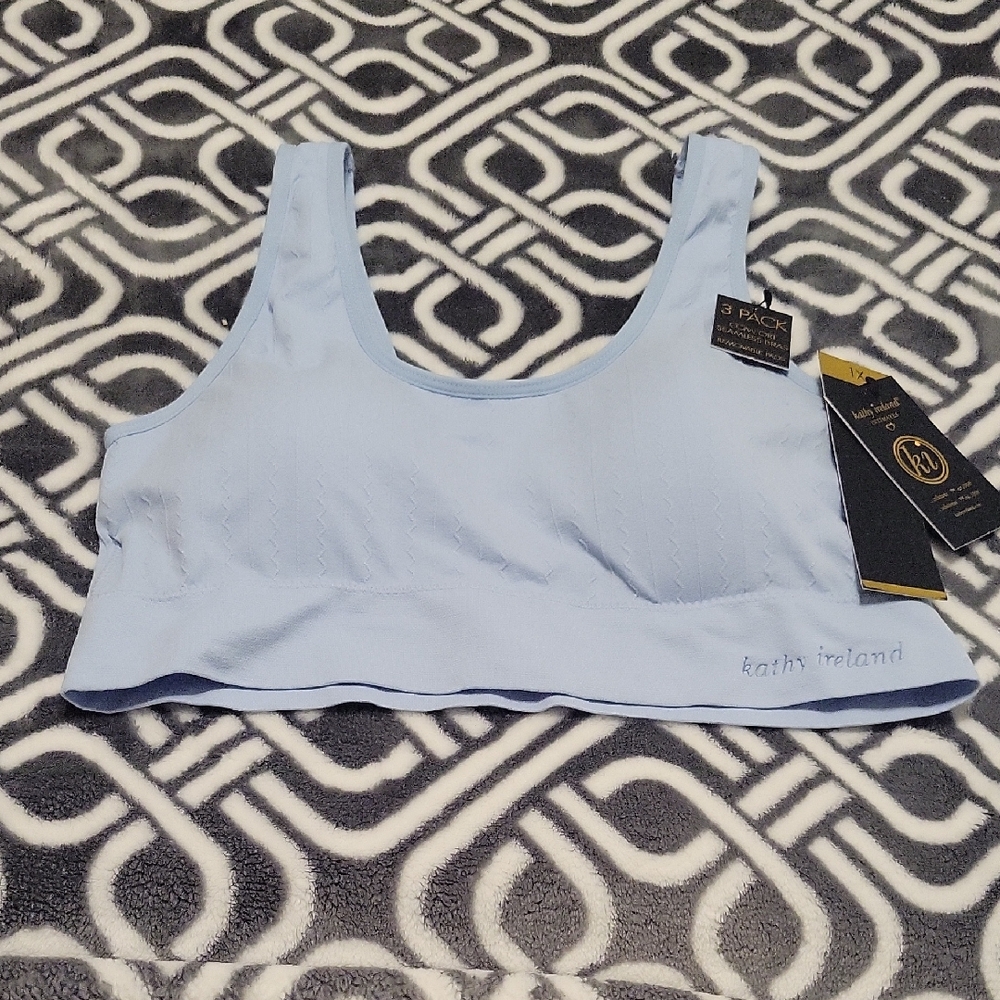 Kathy Ireland Sky Blue Sports Bra
